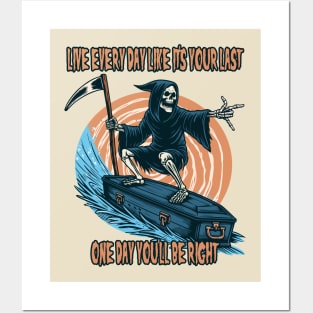 Surfing Grim Reaper Posters and Art